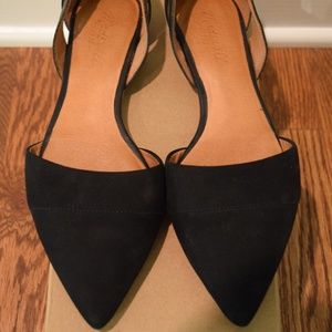 Madewell Suede D'Orsay Flats Size 8